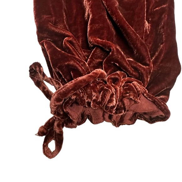 Last Chance NWOT Free People Lotus Crushed Velvet Balloon Pants in Rusty Wine 25 - Picture 12 of 16